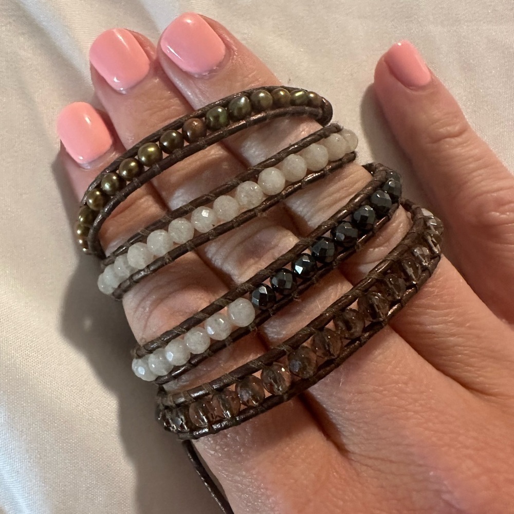 Chan Luu Leather wrap bracelet neutral
